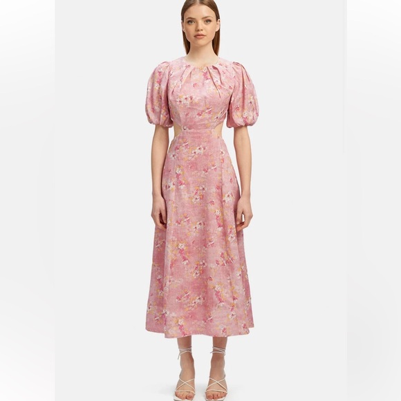 🆕 Bardot Malina Floral Midi Dress - Picture 1 of 4